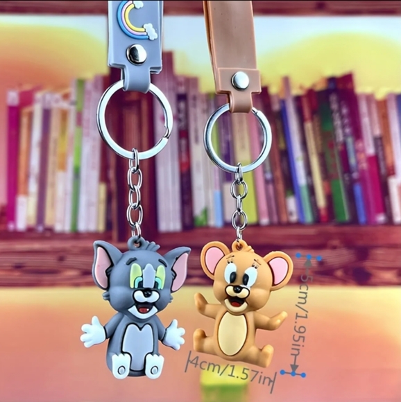 Tom and Jerry keychain charm for purse bag father's day gift - Picture 2 of 4